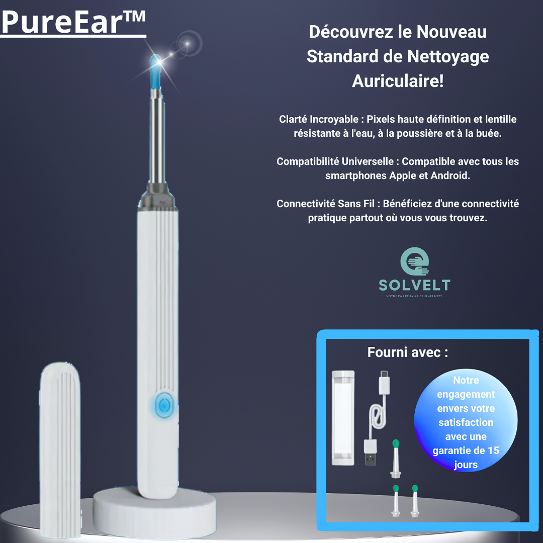PureEar™ de SolVelt : nettoyage d'oreilles rapide et sécurisé